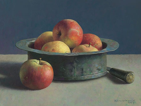 Hoofdafbeelding Koperen bak met appels