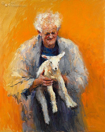 Hoofdafbeelding Oude man met lam