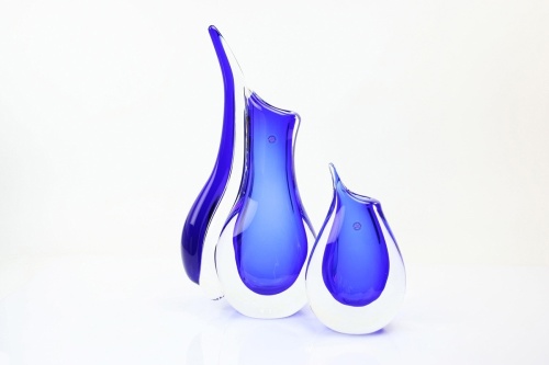 Kristallen Vazen Blauw