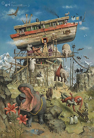 Hoofdafbeelding De Ark van Noach 30 x 40cm Canvas