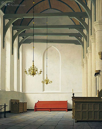 Hoofdafbeelding De zuidbeuk van de St. Nicolaaskerk in Monnickendam 32.5 x 41cm