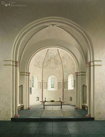 Hoofdafbeelding De absis van de romaanse kerk in Bozum