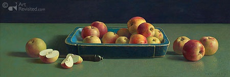 Hoofdafbeelding Blauwe bak met appels