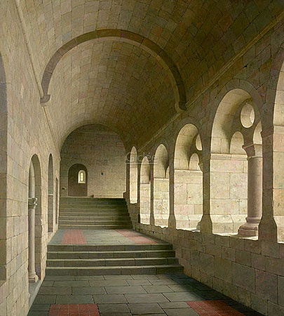 Hoofdafbeelding Kloostergang van de Abdij van Le Thoronet, F 90 x 100cm